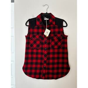 Faherty Buffalo Plaid Vest READ Size XS